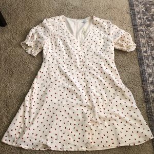 Madewell Strawberry Print Button-Down Dress